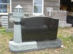 #28 - Black granite Lighthouse - 3'-0 Shaped Lighthouse in Black granite
